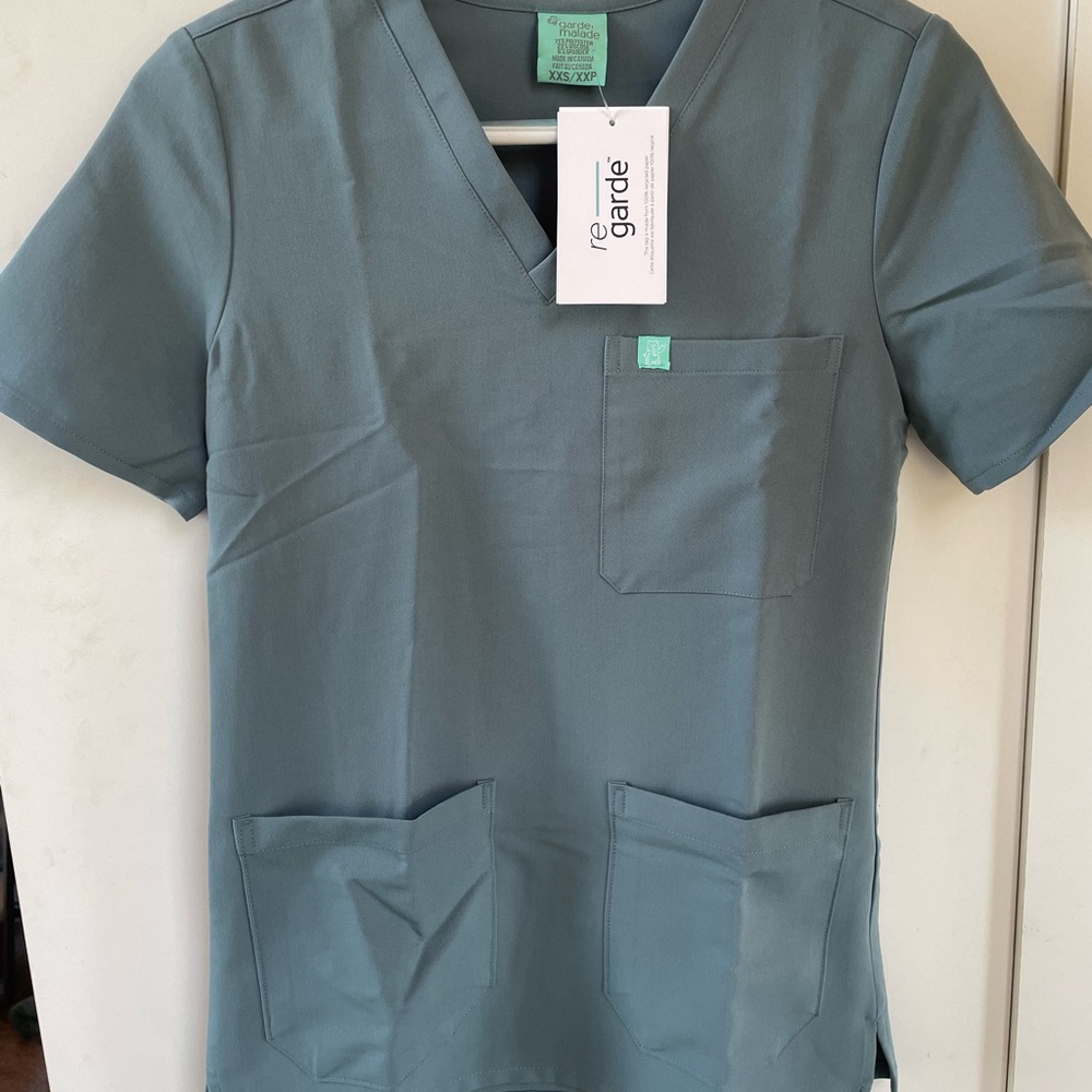 Brand New with tags Teal V-Neck Scrub Top